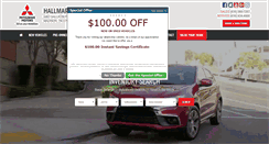Desktop Screenshot of hallmarkmitsubishi.com