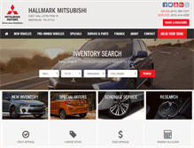 Tablet Screenshot of hallmarkmitsubishi.com